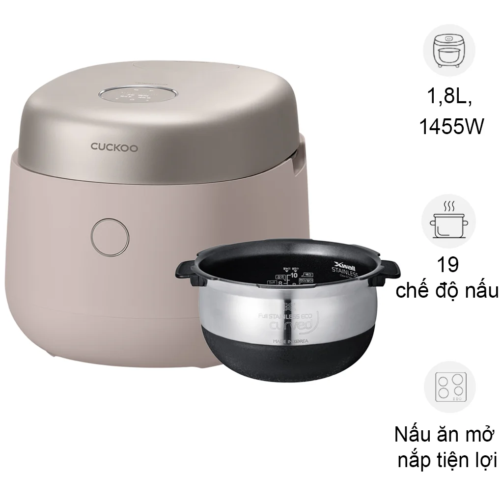 Nồi Cơm Điện Tử Áp Suất Cao Tần Cuckoo CRP-NHTR1010FP 1.8 Lít - Xuất Xứ Hàn Quốc