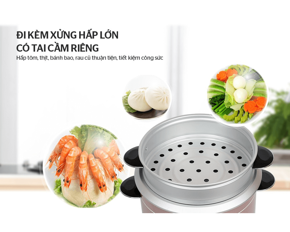 Nồi Cơm Điện Nắp Rời Sunhouse SHD8135 2.2 Lít 3