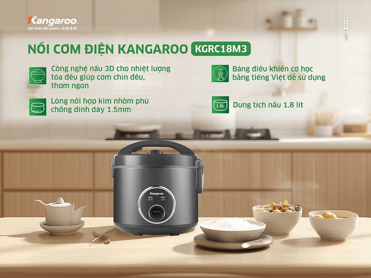 Nồi Cơm Điện Kangaroo KGRC18M3 1.8 Lít 4