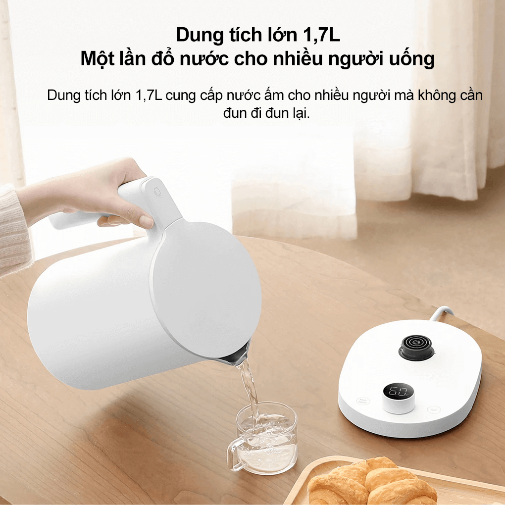 Ấm Đun Nước Xiaomi Smart Kettle 2 Pro EU (BHR9107EU) 1.7 Lít 12