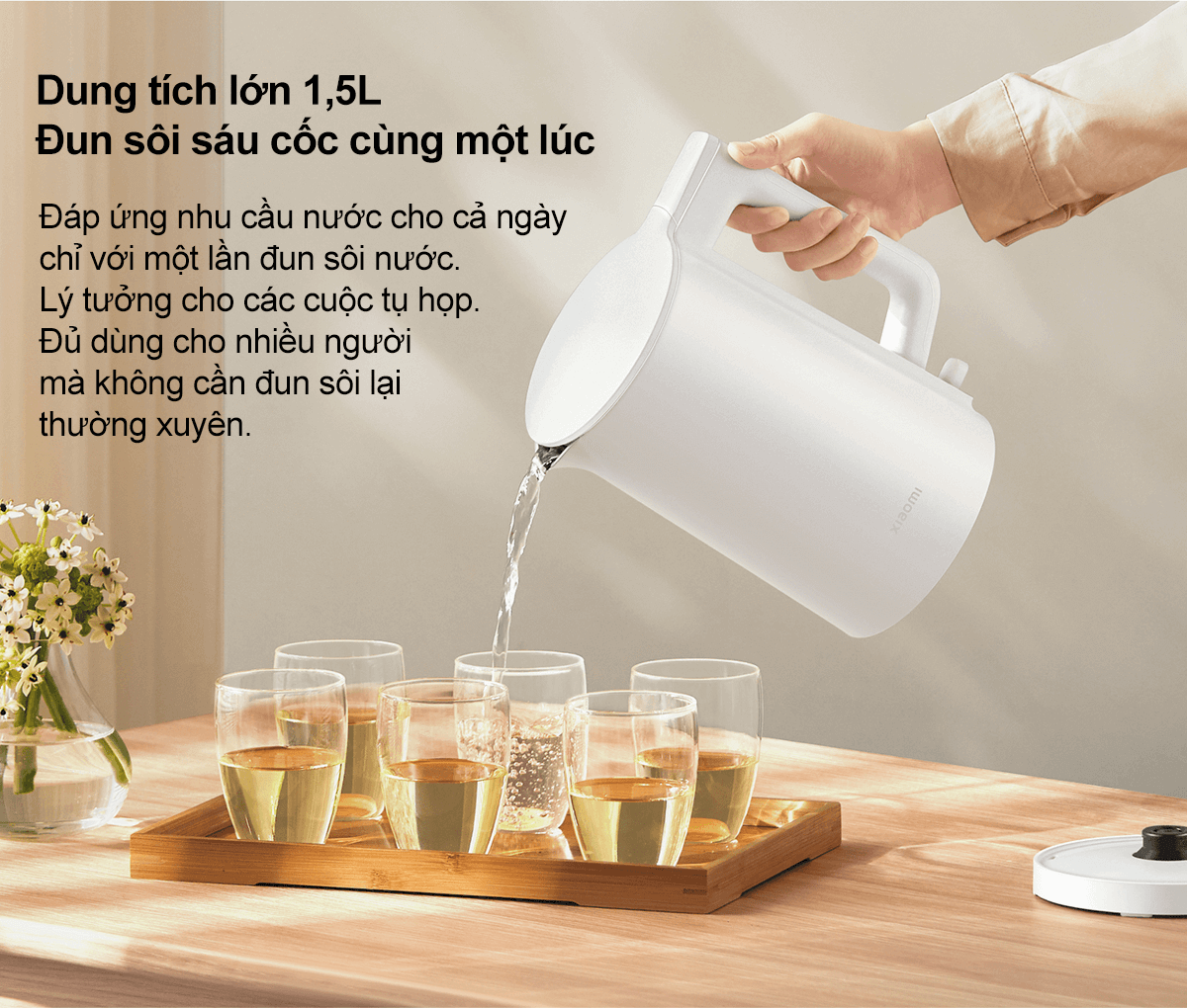 Ấm Đun Nước Xiaomi Electric Kettle 2 Lite EU (BHR9036EU) 1.5 Lít 3