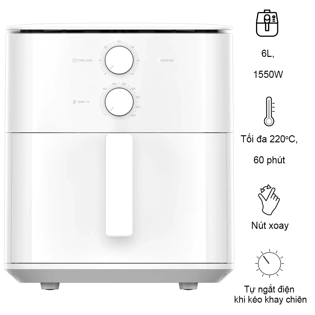 Nồi Chiên Không Dầu Xiaomi Air Fryer Essential EU (BHR8588EU) 6 Lít