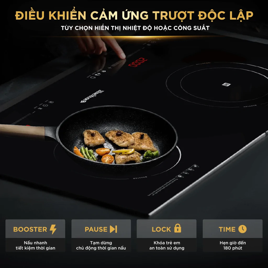 Bếp Từ Đôi BlueStone ICB-6825 5000W 7