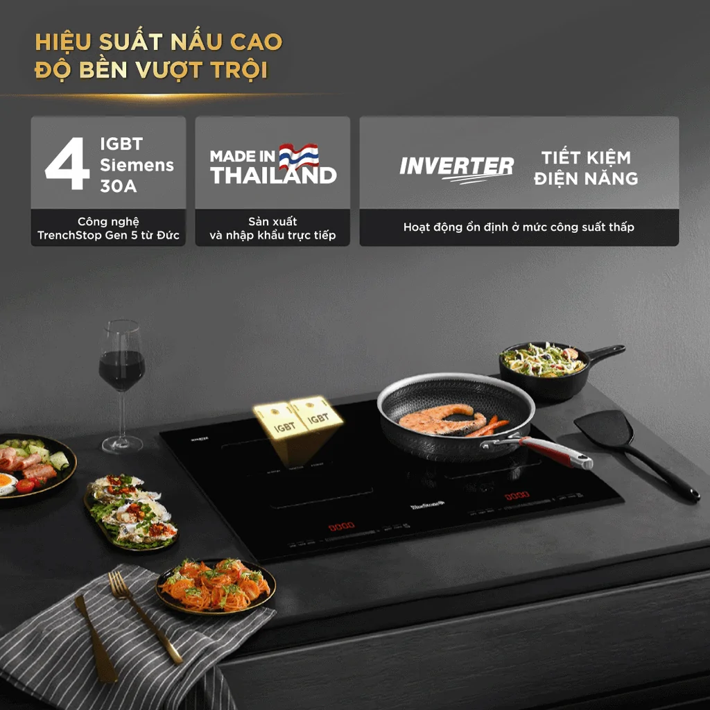 Bếp Từ Đôi BlueStone ICB-6949 5200W - Xuất Xứ Thái Lan 4