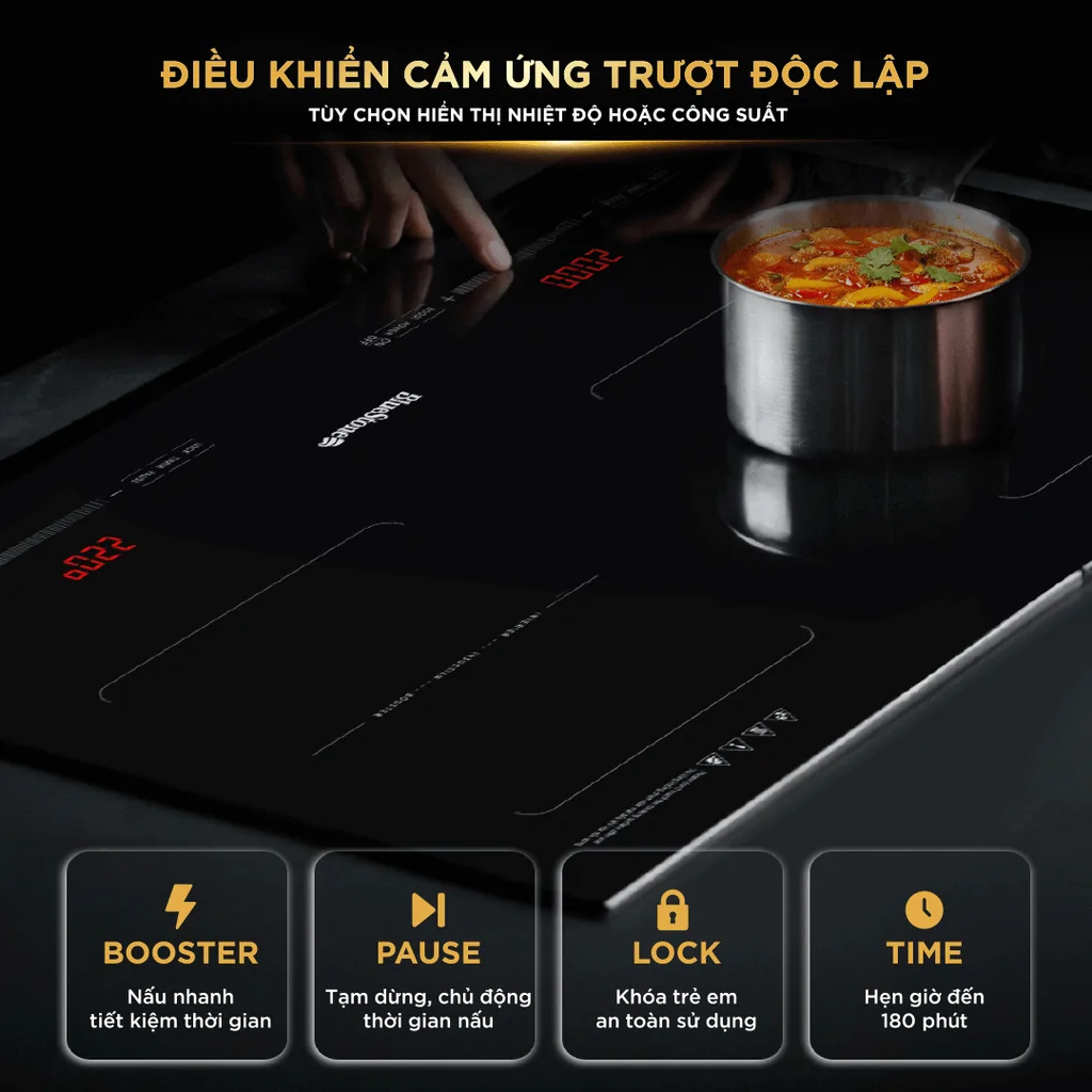 Bếp Từ Đôi BlueStone ICB-6949 5200W - Xuất Xứ Thái Lan 7