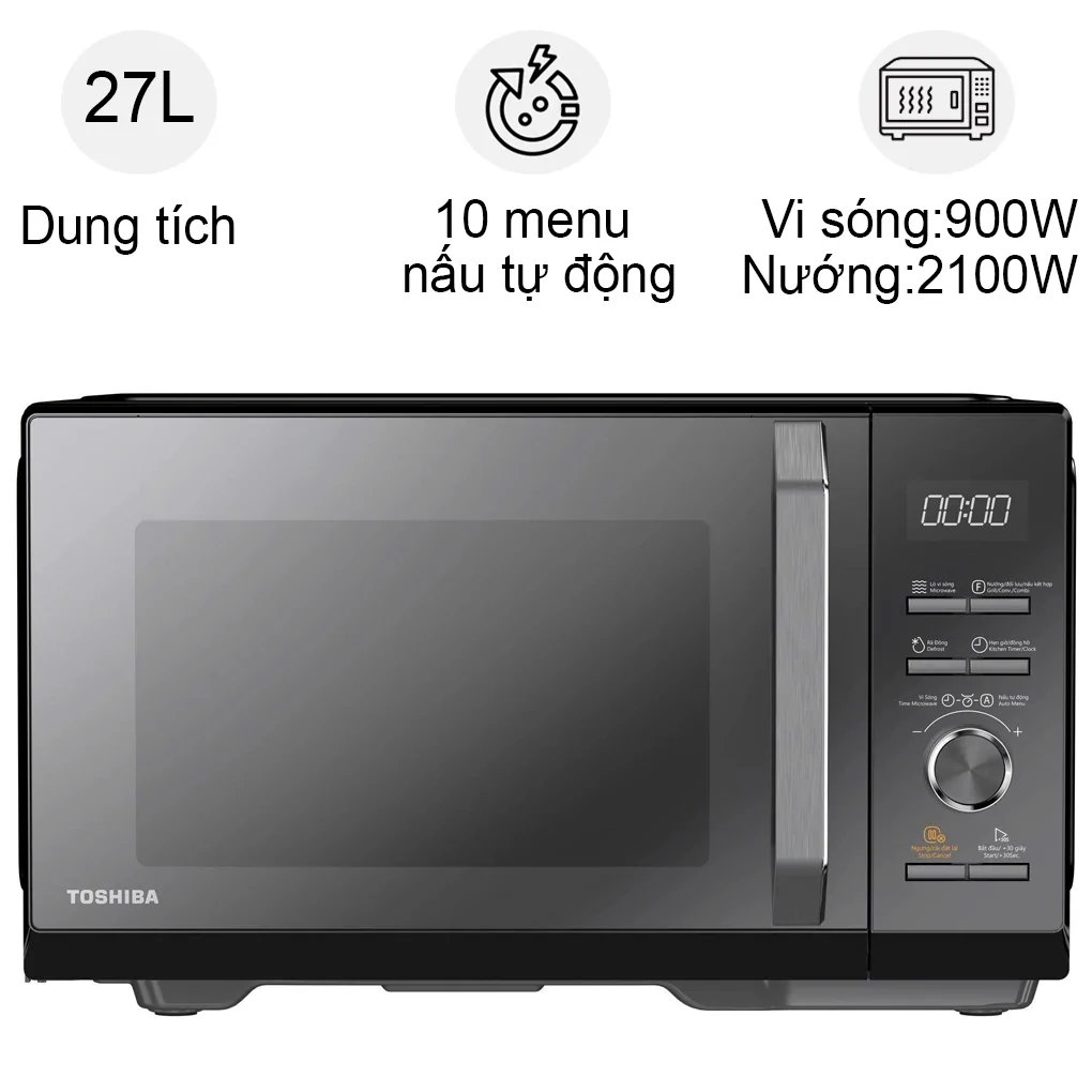 Lò Vi Sóng Kết Hợp Nướng Toshiba MW3-AC27PE(BM)VN 27 Lít