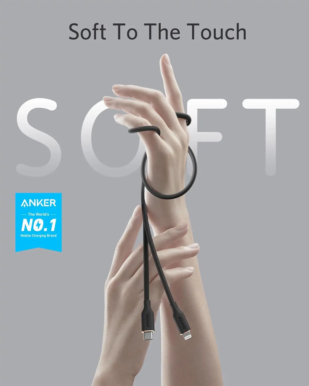 Cáp Sạc Anker 542 C-L 1.8m TPE Bio-Based Đen (Black) B2B_A80B2 1