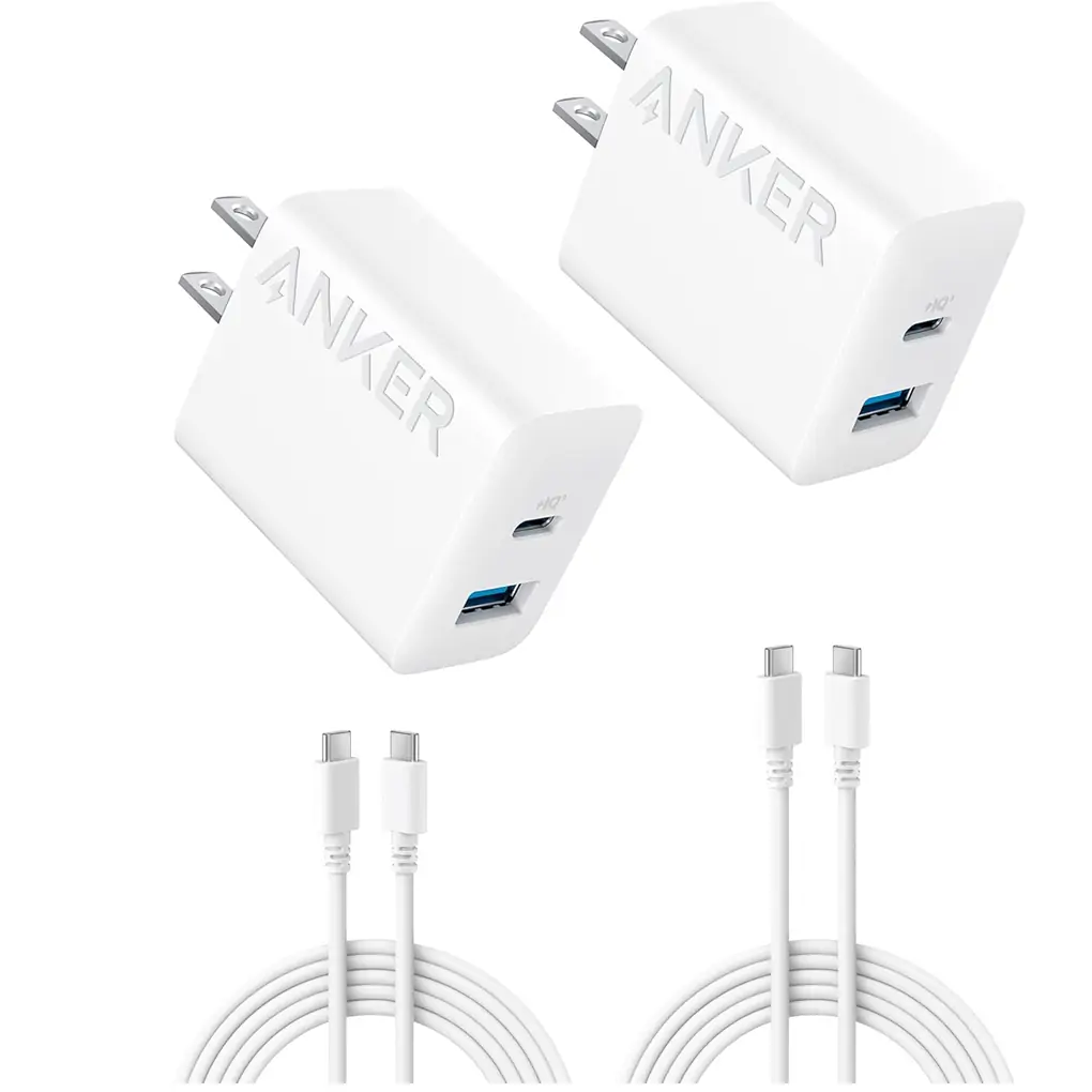 Củ Sạc Anker 312 1C1A 20W (with USB-C Cable) Trắng (White) B2B_B2348