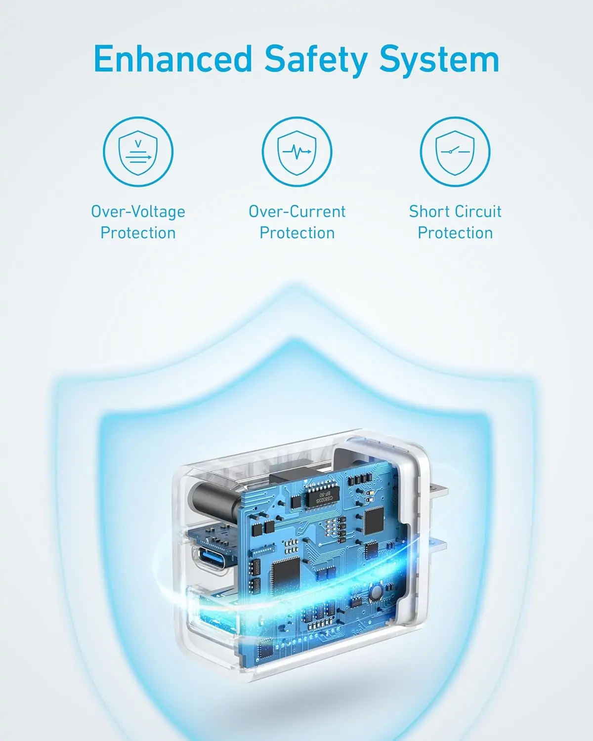 Củ Sạc Anker 312 1C1A 20W (with USB-C Cable) Trắng (White) B2B_B2348 1