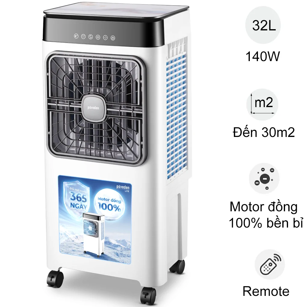 Máy Làm Mát Không Khí Paveden PAC-3296YG 140W