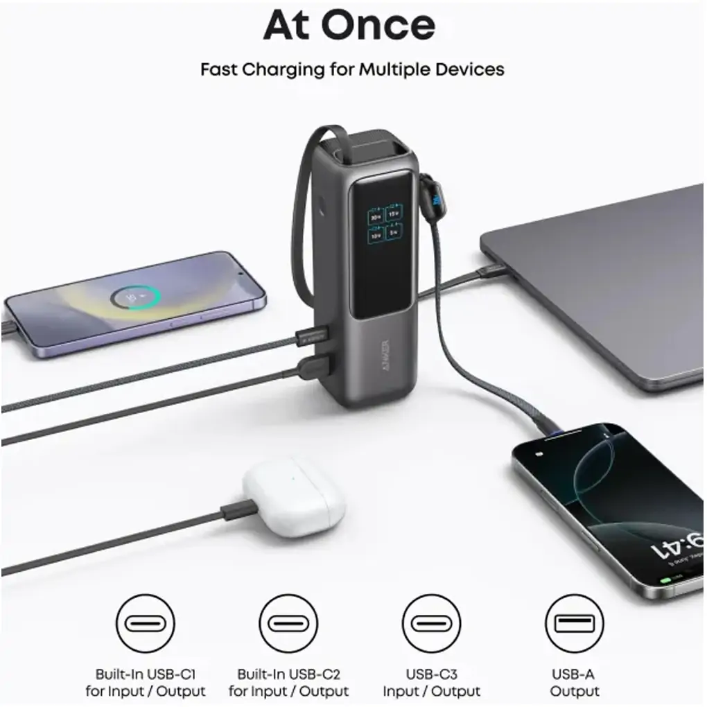 Pin dự phòng Anker 25.000mAh 165W tích hợp cáp rút gọn A1695 3