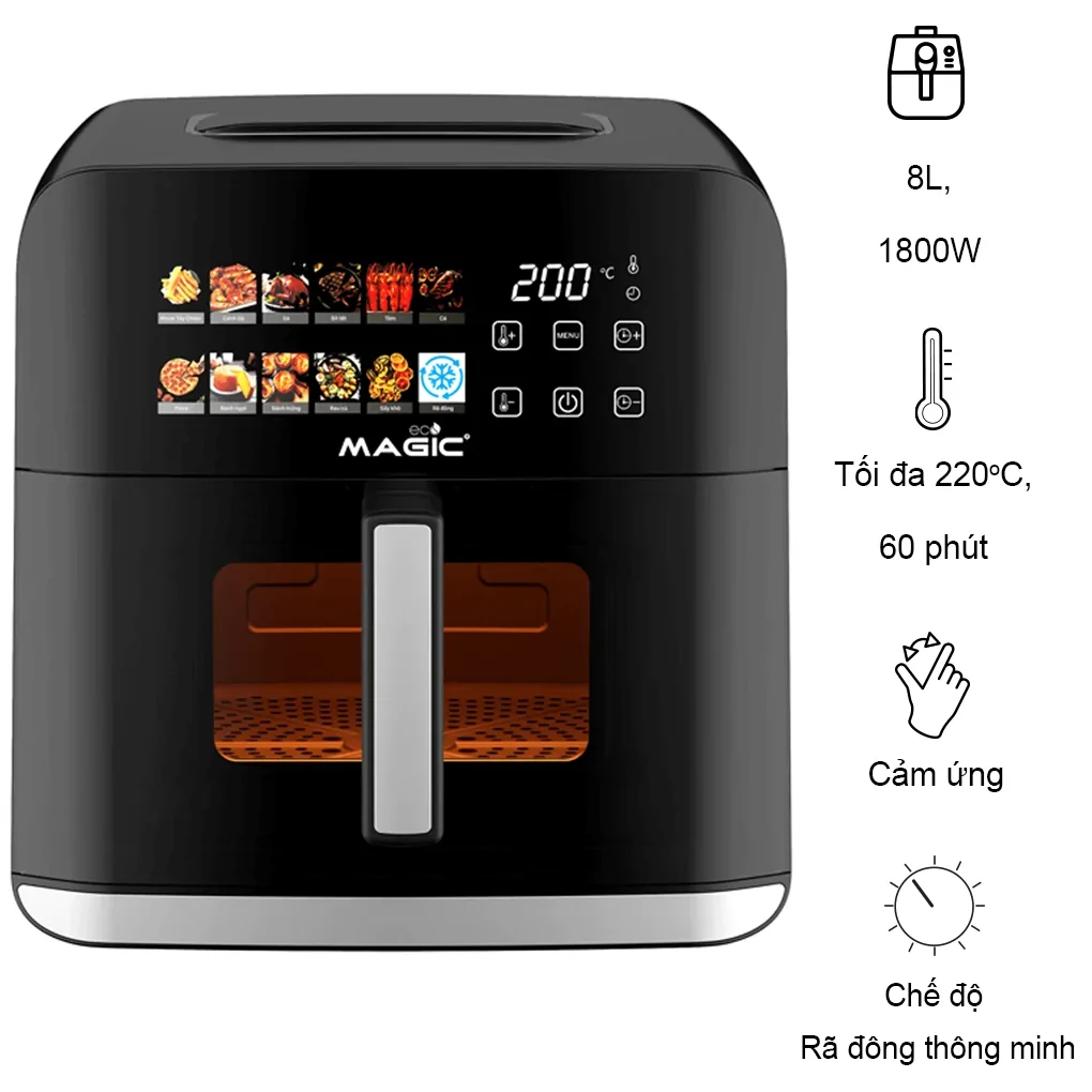 Nồi Chiên Không Dầu Magic Eco AC-162 8 Lít