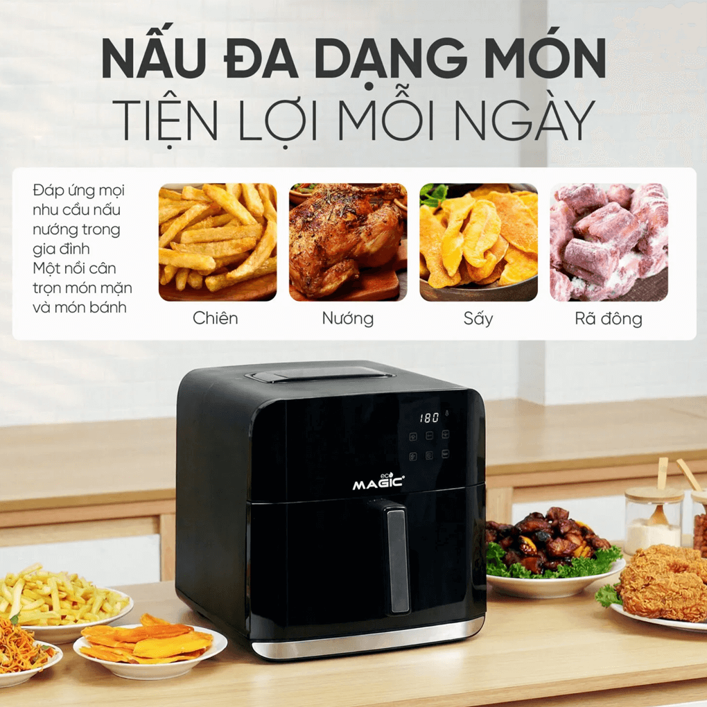 Nồi Chiên Không Dầu Magic Eco AC-162 8 Lít 8