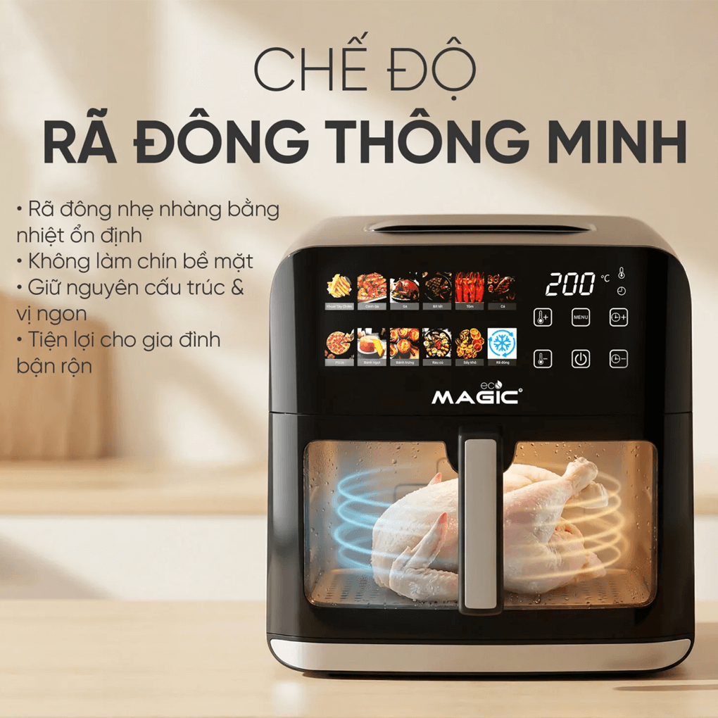 Nồi Chiên Không Dầu Magic Eco AC-162 8 Lít 9