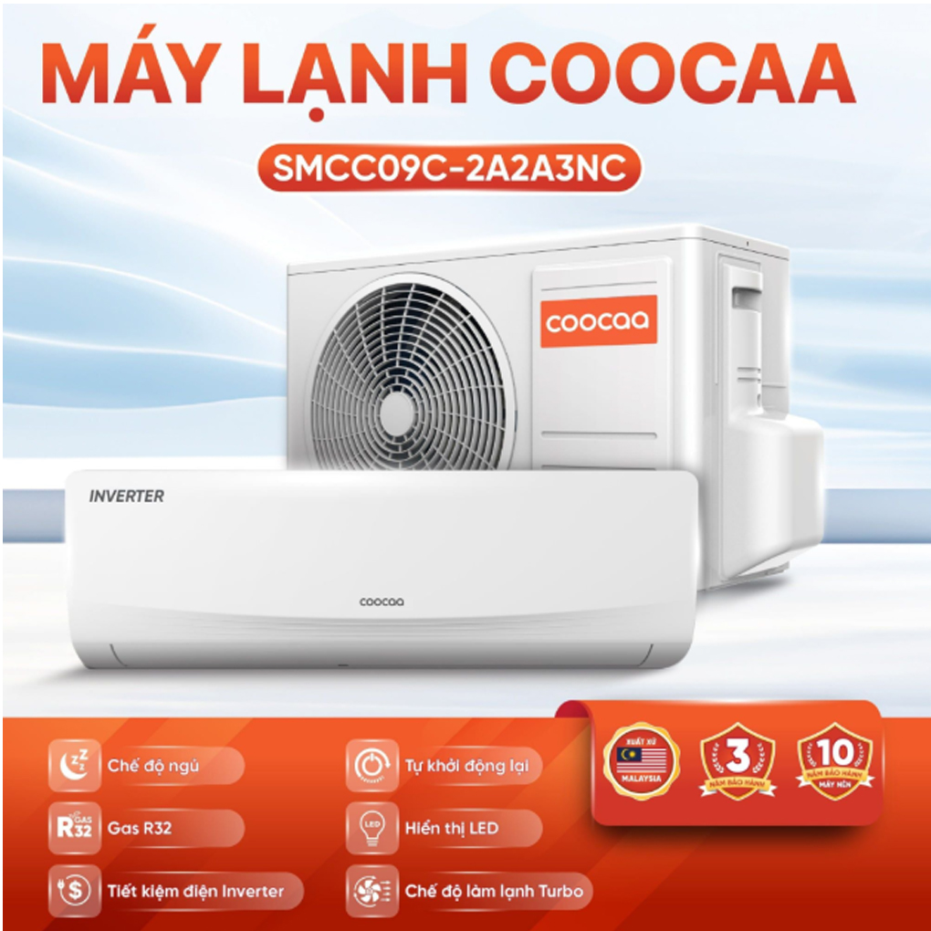 Máy Lạnh CooCaa Inverter 1 Hp SMCC09C-2A2A3NC 3