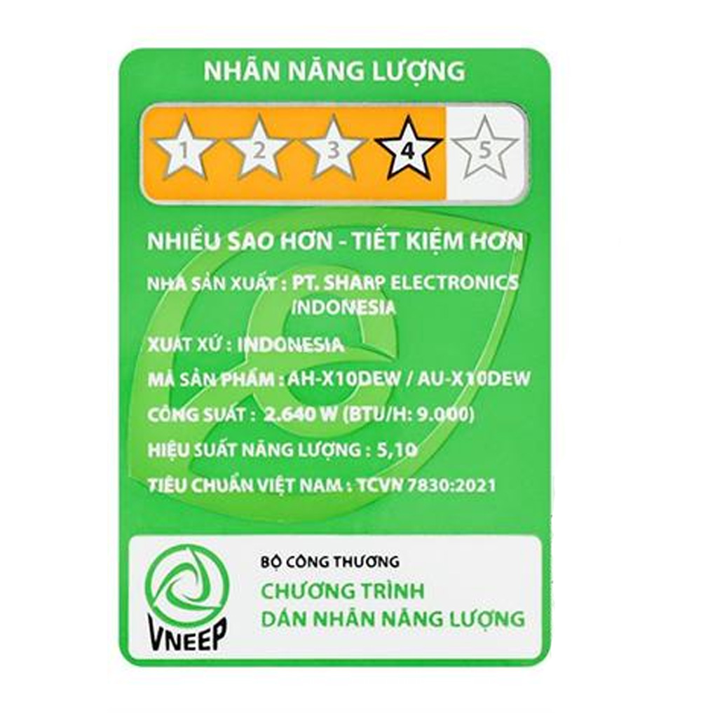 Máy Lạnh Sharp Inverter 1 Hp AH-X10DEW 6