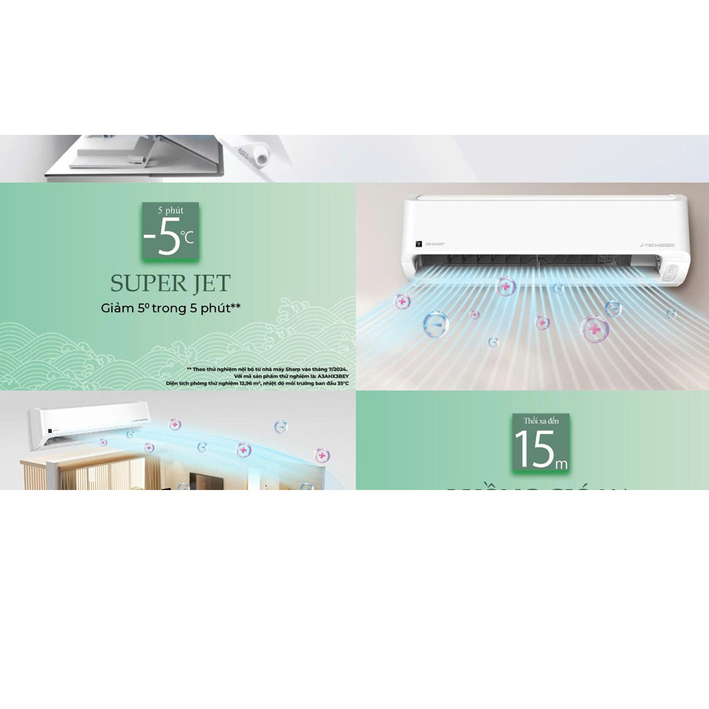 Máy lạnh Sharp Inverter 1 Hp AH-XP10DSW 5