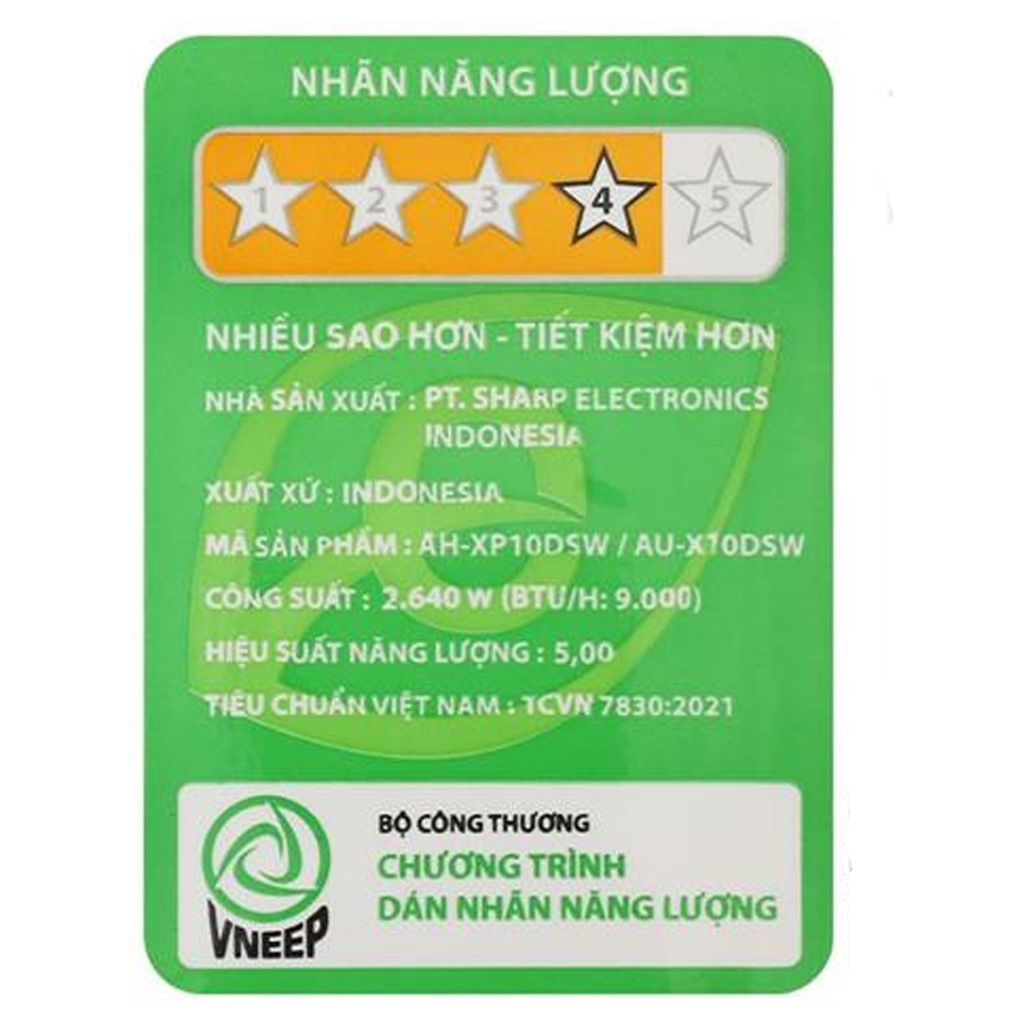 Máy lạnh Sharp Inverter 1 Hp AH-XP10DSW 6