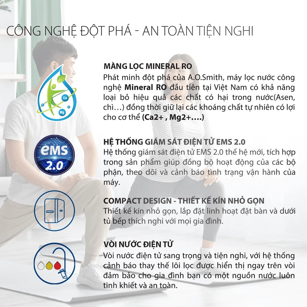 Máy Lọc Nước A. O. Smith Vita Plus 6