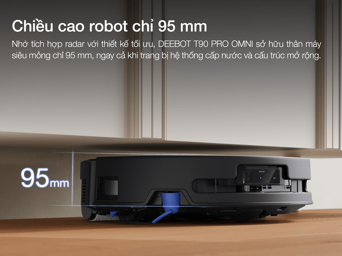Robot Hút Bụi Thông Minh Ecovacs T90 PRO OMNI Màu Đen 17