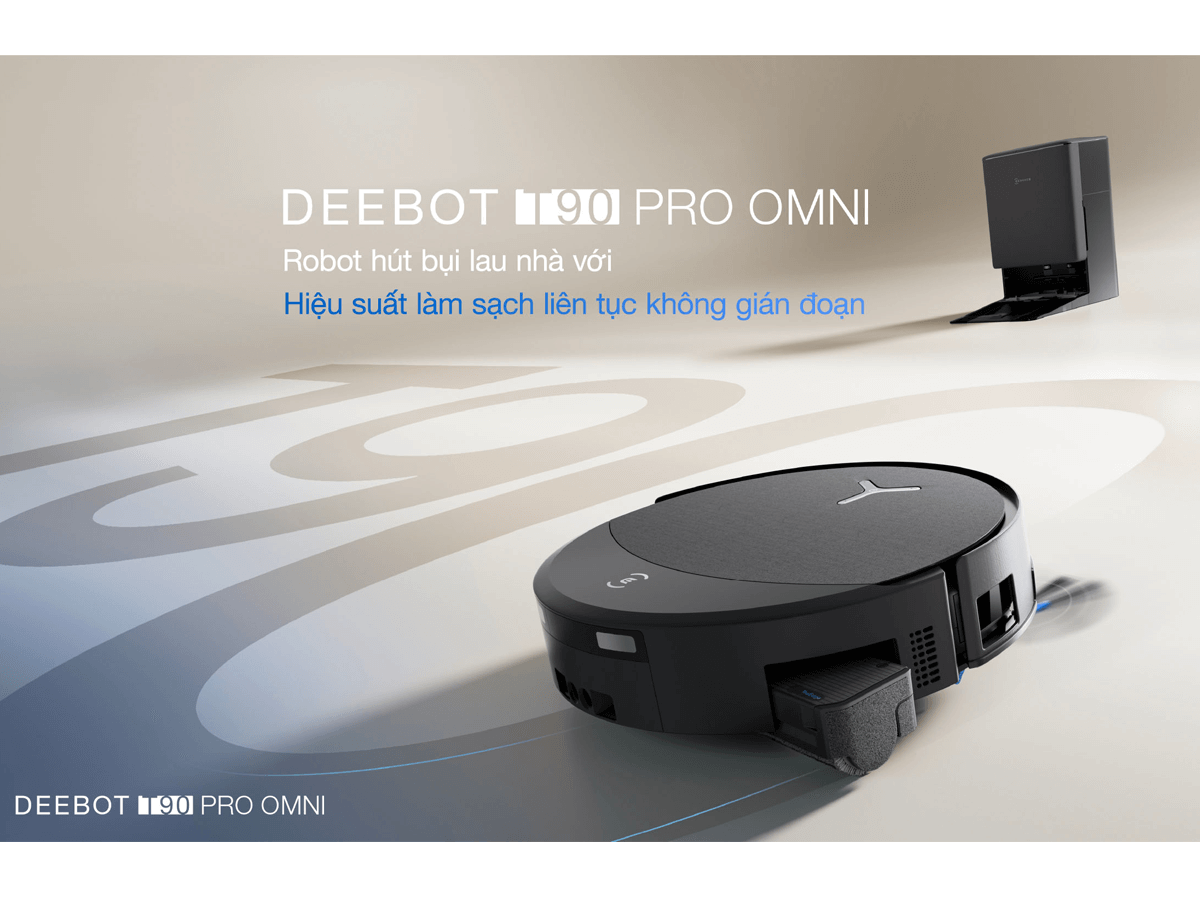 Robot Hút Bụi Thông Minh Ecovacs T90 PRO OMNI Màu Đen 7