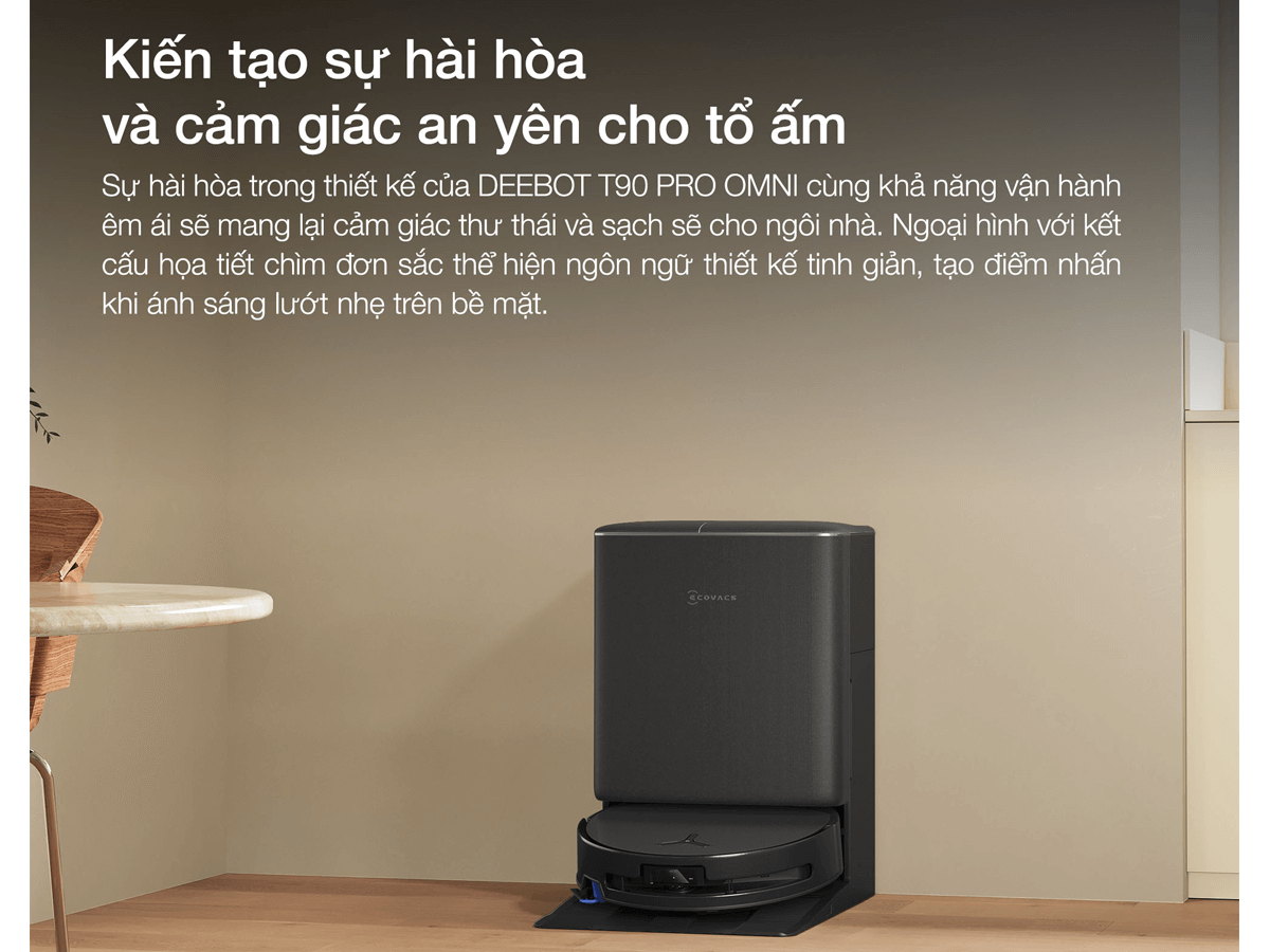 Robot Hút Bụi Thông Minh Ecovacs T90 PRO OMNI Màu Đen 8