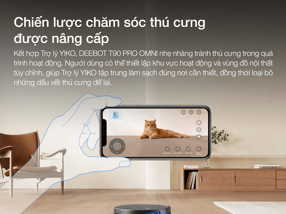 Robot Hút Bụi Thông Minh Ecovacs T90 PRO OMNI Màu Trắng 22
