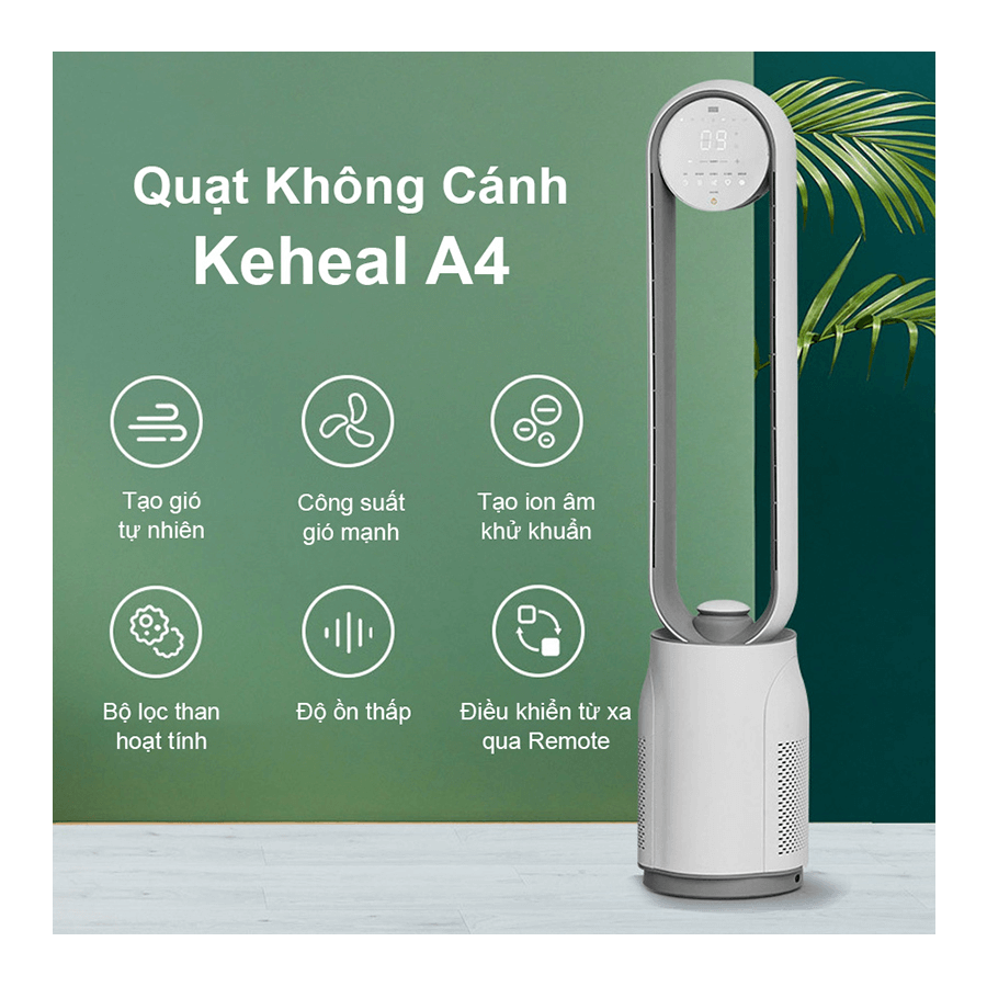 Quạt Không Cánh Kết Hợp Lọc Không Khí Keheal A4 1