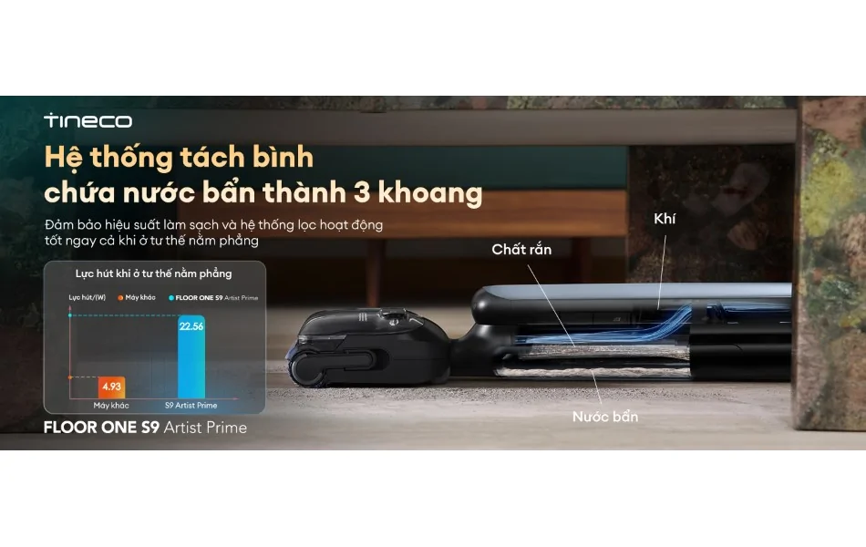 Máy Lau Sàn Hút Bụi Tineco Floor One S9 Artist Prime 12