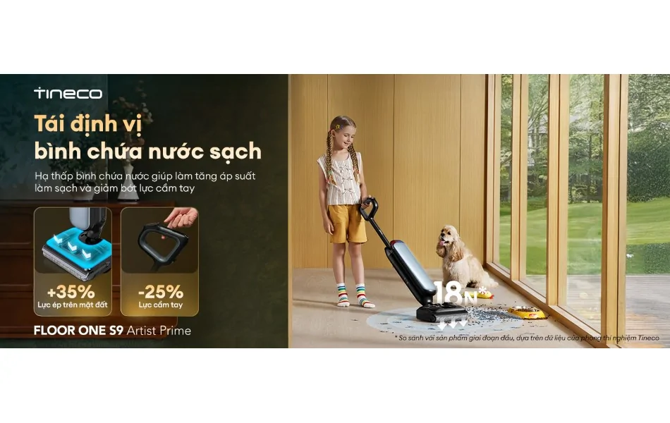 Máy Lau Sàn Hút Bụi Tineco Floor One S9 Artist Prime 13