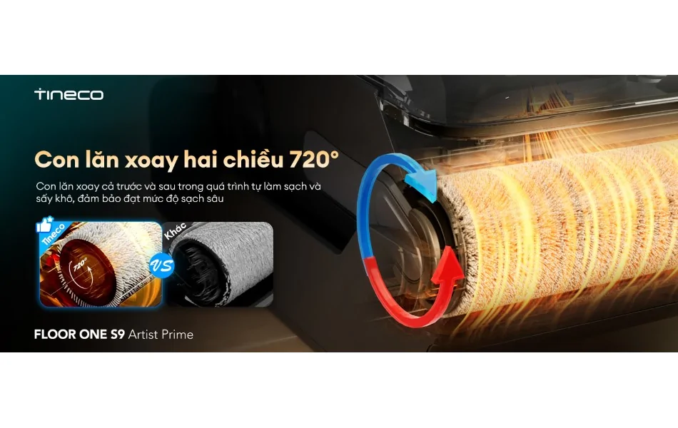 Máy Lau Sàn Hút Bụi Tineco Floor One S9 Artist Prime 17