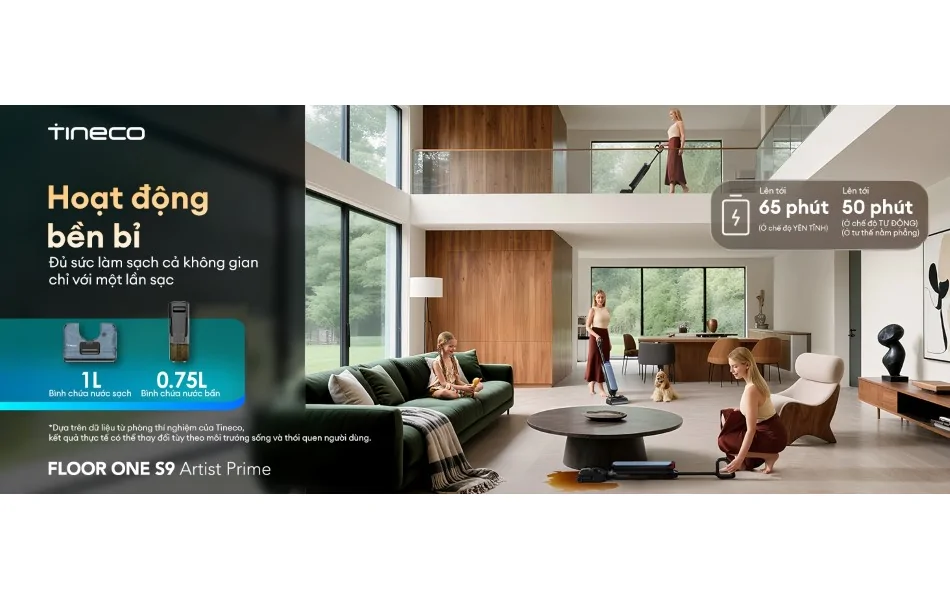 Máy Lau Sàn Hút Bụi Tineco Floor One S9 Artist Prime 19
