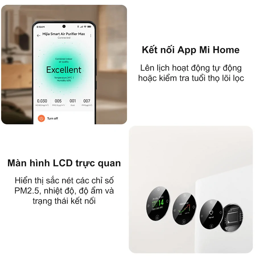 Máy Lọc Không Khí Xiaomi Mijia Smart Air Purifier Max EU (BHR08XEEU) 9