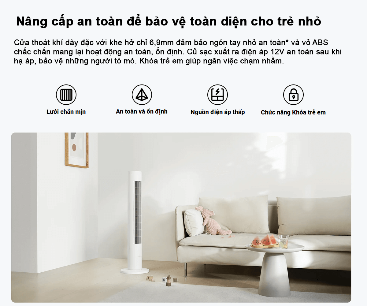 Quạt Xiaomi Smart Tower Fan 2 EU (BHR8846EU) 5