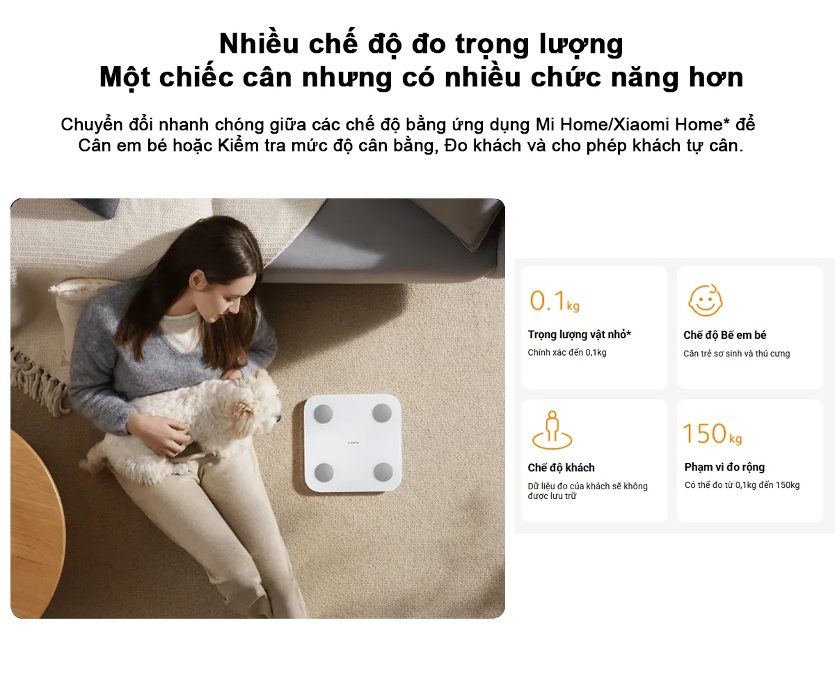 Cân Sức Khỏe Xiaomi Body Composition Scale S400 (BHR7793GL) 4