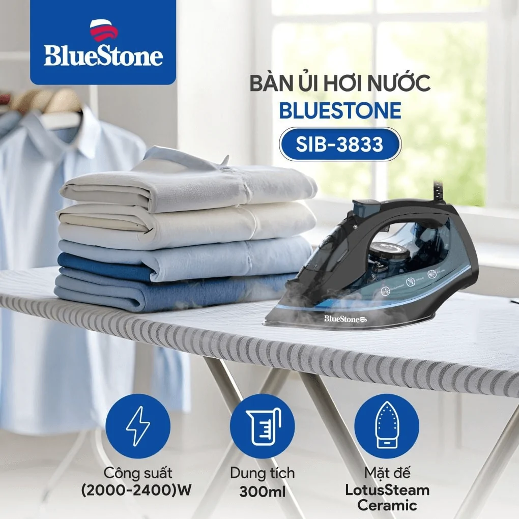Bàn Ủi Hơi Nước Bluestone SIB-3833 2400W 2