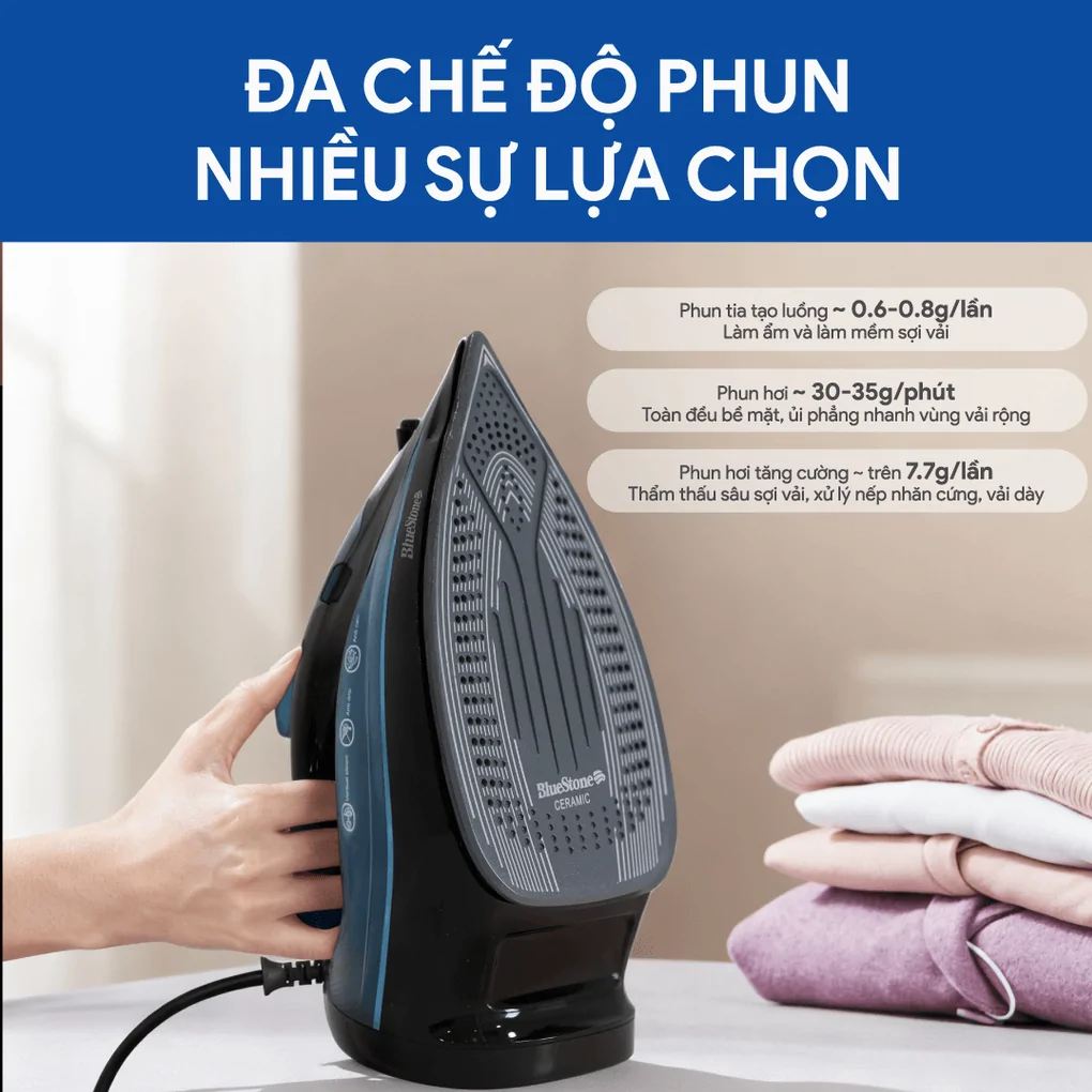 Bàn Ủi Hơi Nước Bluestone SIB-3833 2400W 6