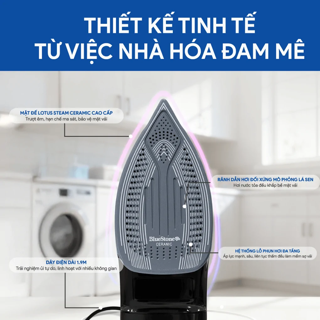 Bàn Ủi Hơi Nước Bluestone SIB-3833 2400W 7