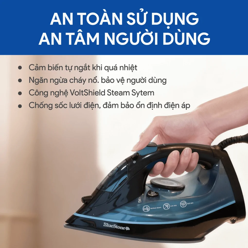 Bàn Ủi Hơi Nước Bluestone SIB-3833 2400W 9