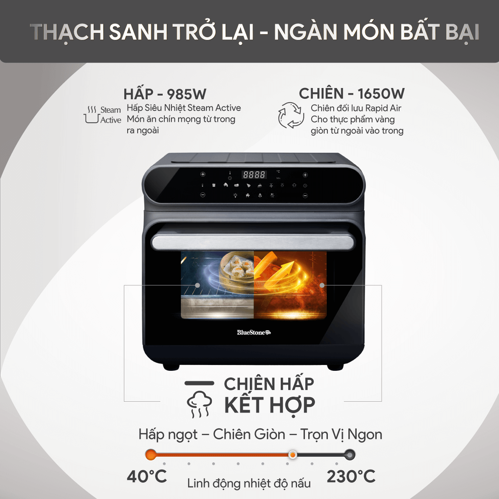 Lò Chiên Hơi Nước Đa Năng Bluestone AFB-5895 3