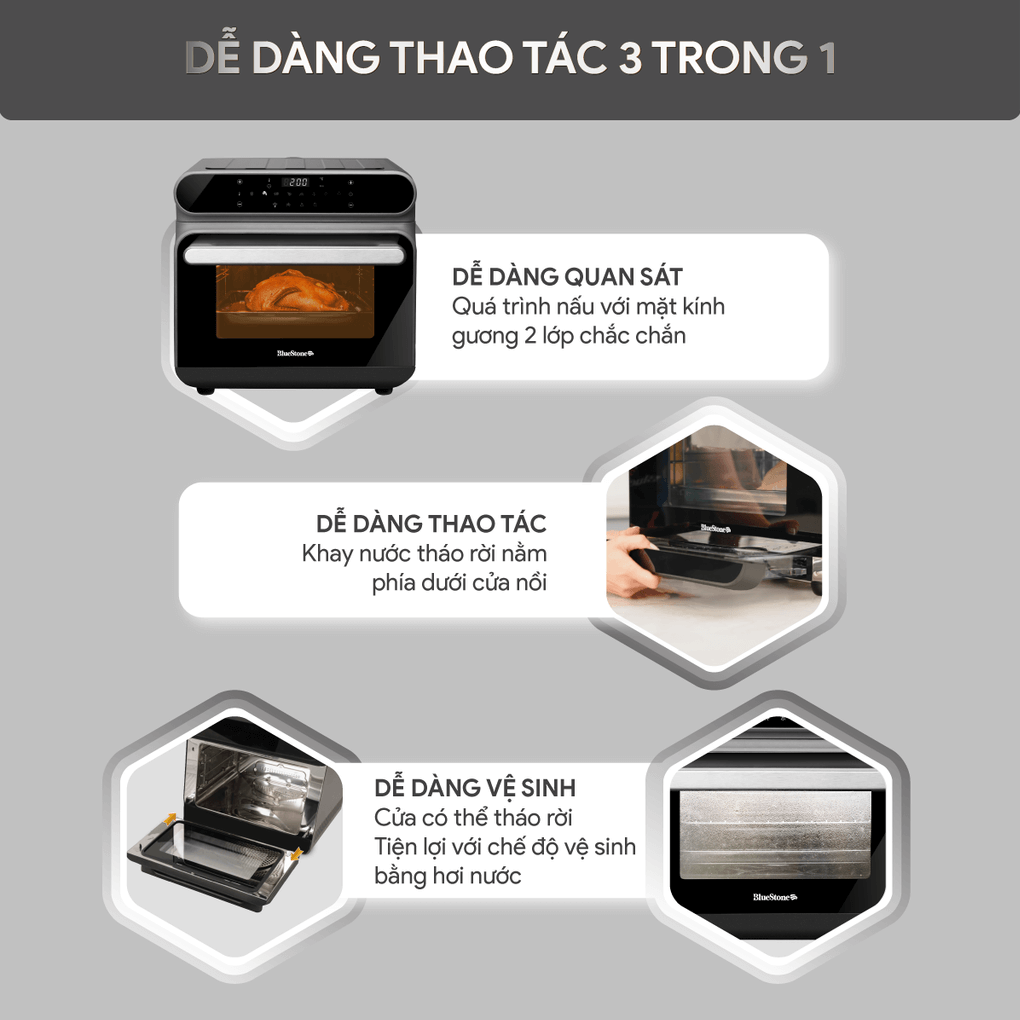 Lò Chiên Hơi Nước Đa Năng Bluestone AFB-5895 5