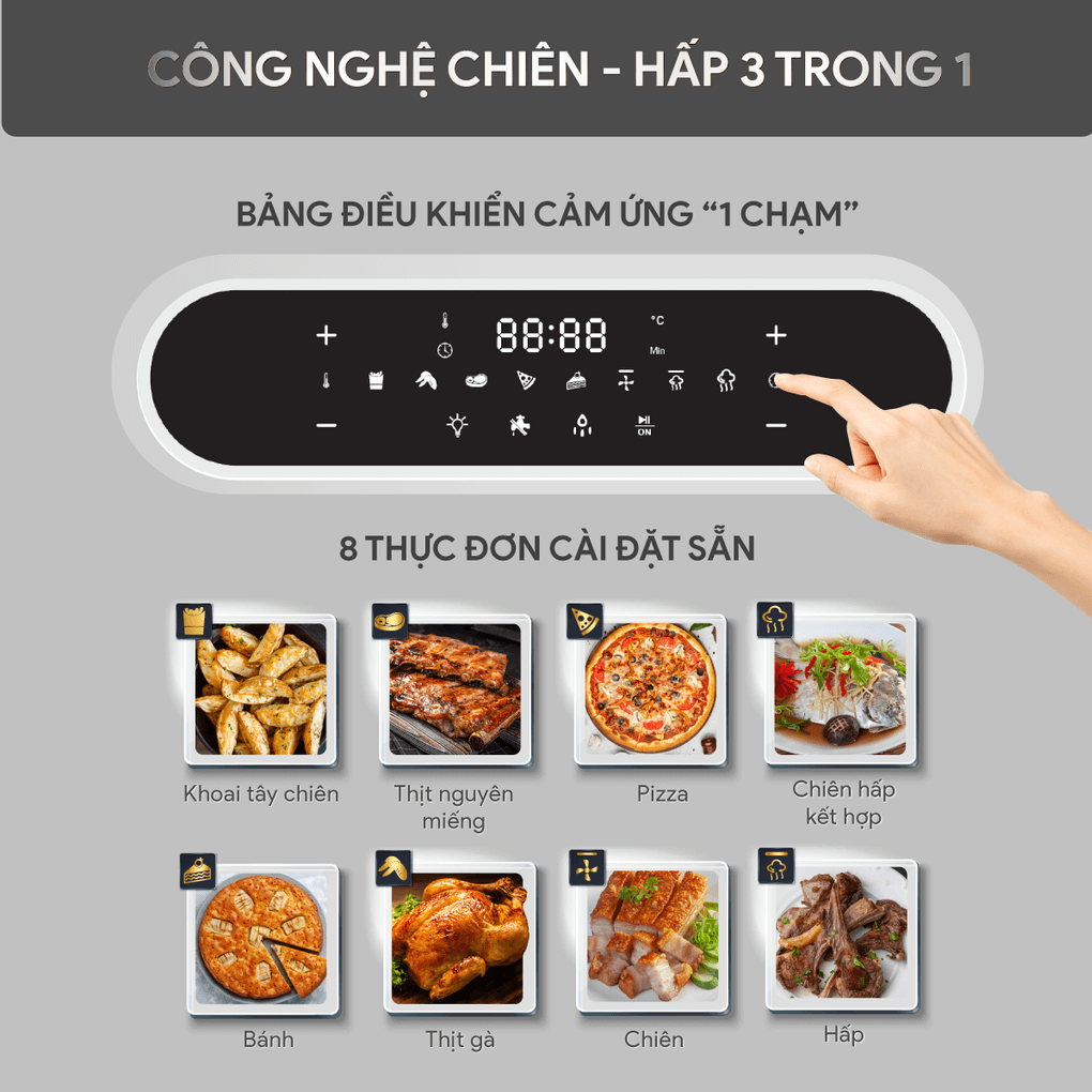 Lò Chiên Hơi Nước Đa Năng Bluestone AFB-5895 6