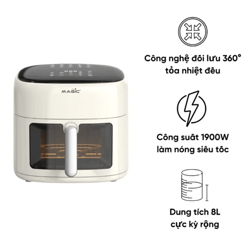 Nồi Chiên Không Dầu Magic Eco AC-164 8 Lít 0
