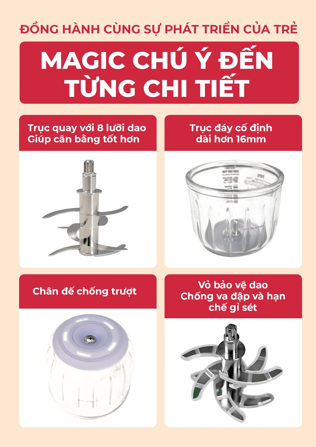 Máy Xay Thịt Magic Eco AC-13 200W 12