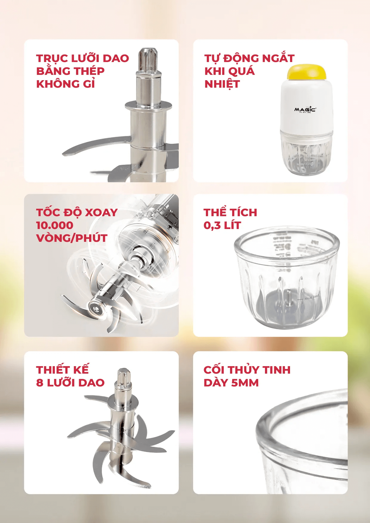 Máy Xay Thịt Magic Eco AC-13 200W 2