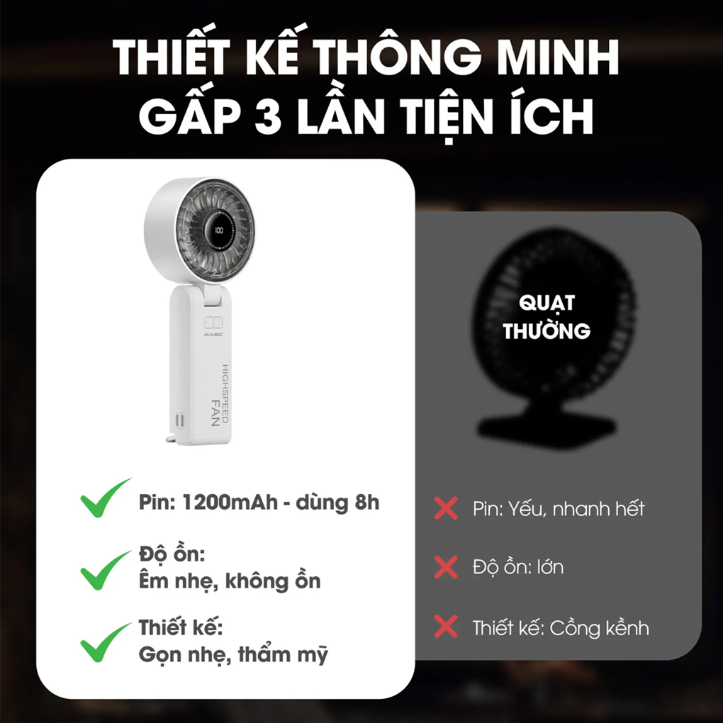 Quạt Cầm Tay Mini Magic A-013 4