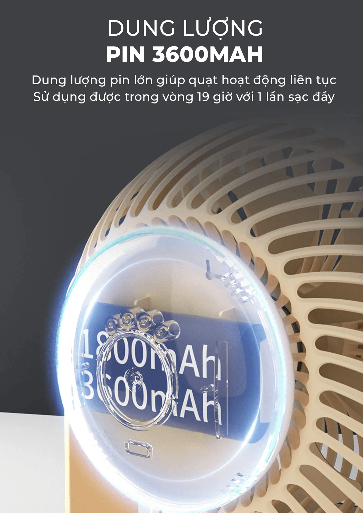 Quạt Sạc Để Bàn Mini Magic A-005 5