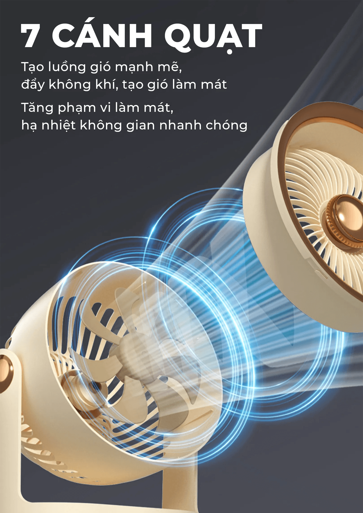 Quạt Sạc Để Bàn Mini Magic A-005 7