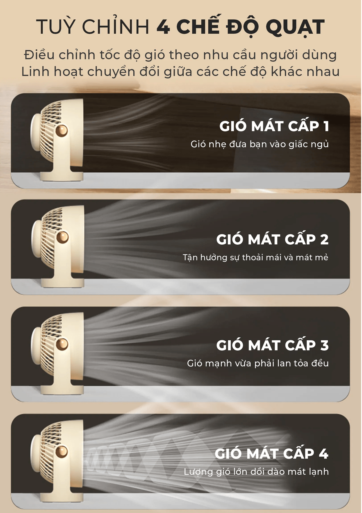 Quạt Sạc Để Bàn Mini Magic A-005 8