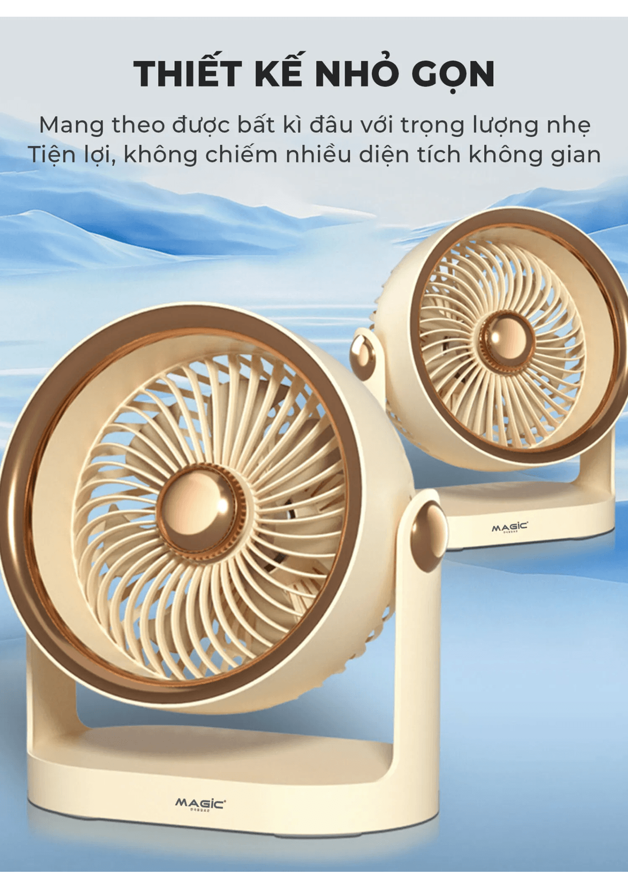 Quạt Sạc Để Bàn Mini Magic A-005 9